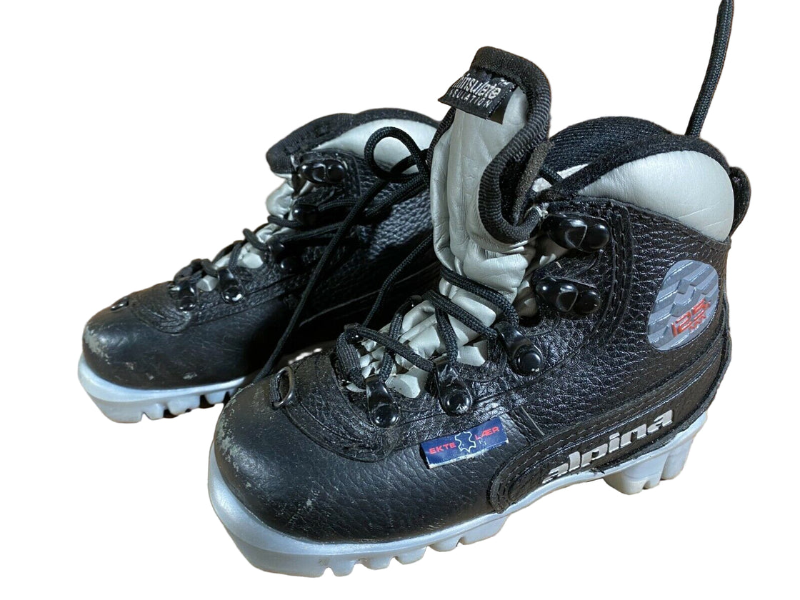 Alpina 125 Kids Nordic Cross Country Ski Boots Size EU25 US8.5 for NNN A-54