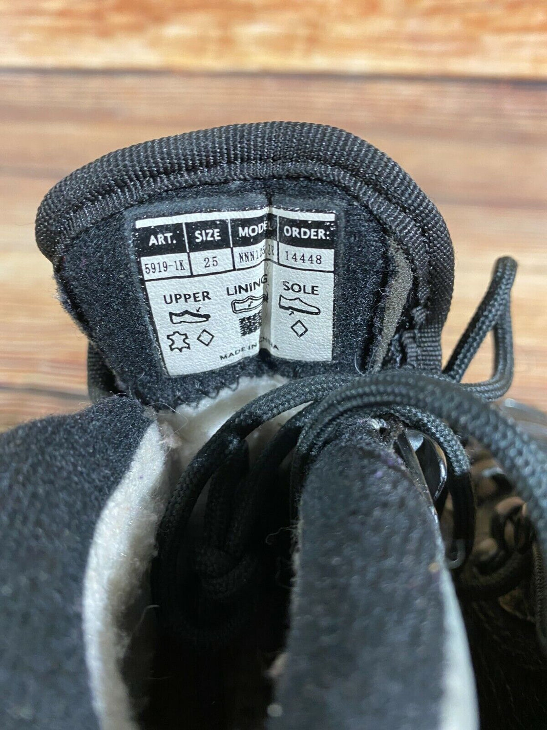 Alpina 125 Kids Nordic Cross Country Ski Boots Size EU25 US8.5 for NNN A-54