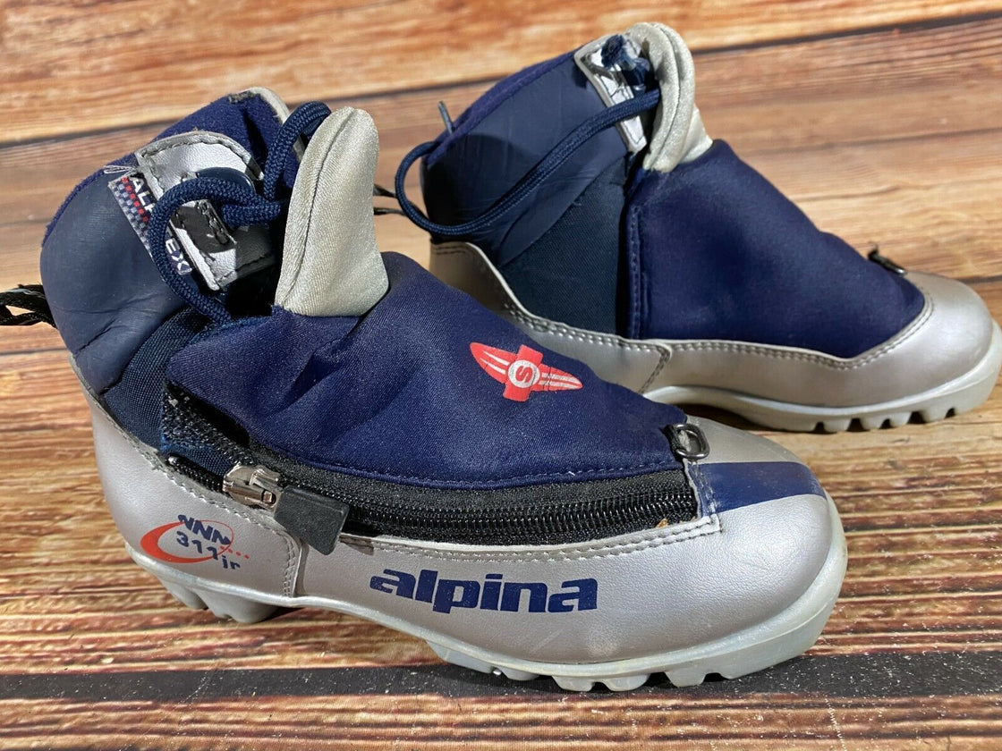 Alpina 311 Kids Nordic Cross Country Ski Boots Size EU33 US2 NNN A-510