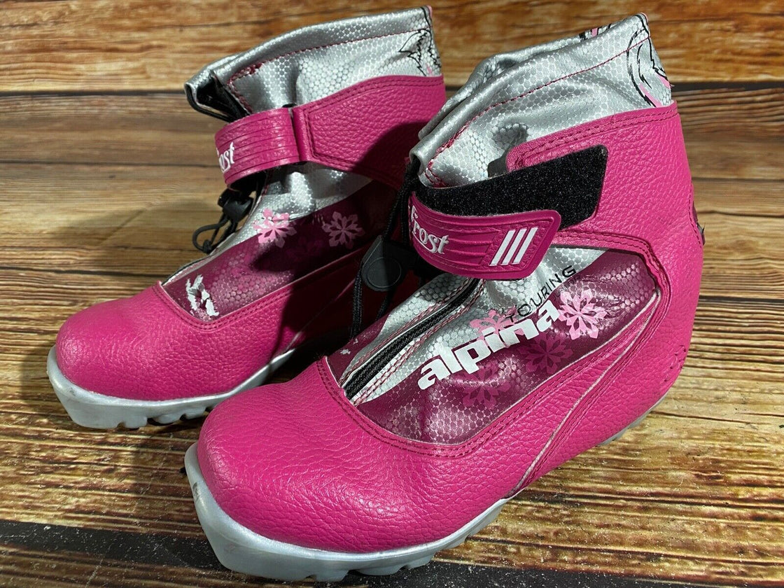 Alpina Frost Kids Nordic Cross Country Ski Boots Size EU35 US3.5 NNN A-642