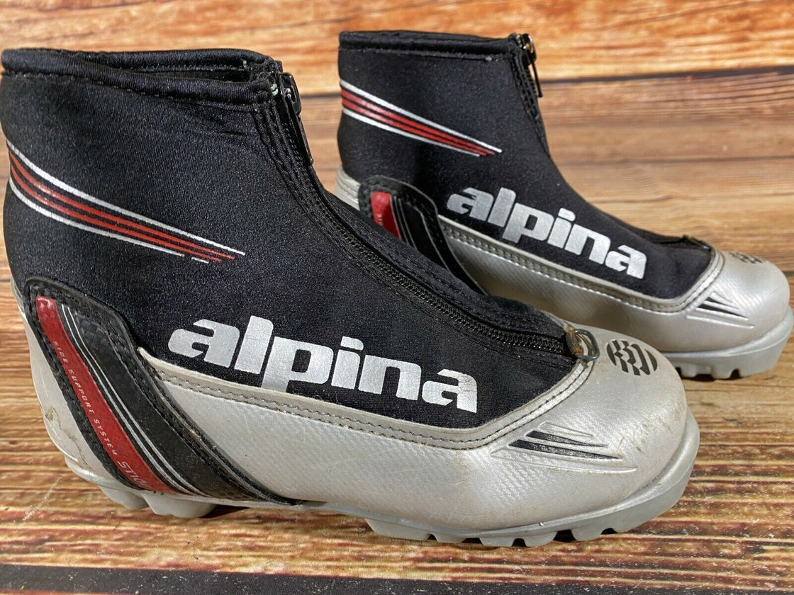 Alpina ST10jr Kids Nordic Cross Country Ski Boots Size EU34 US3 for NNN A-439