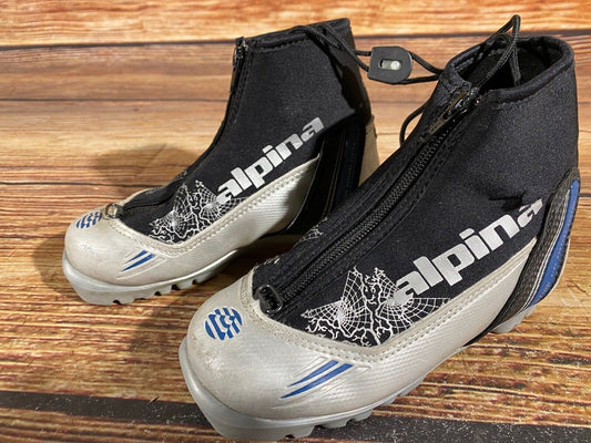 Alpina ST10jr Cross Country Ski Boots Classic NNN EU 32 US 1.5 Kids 205mm A-539