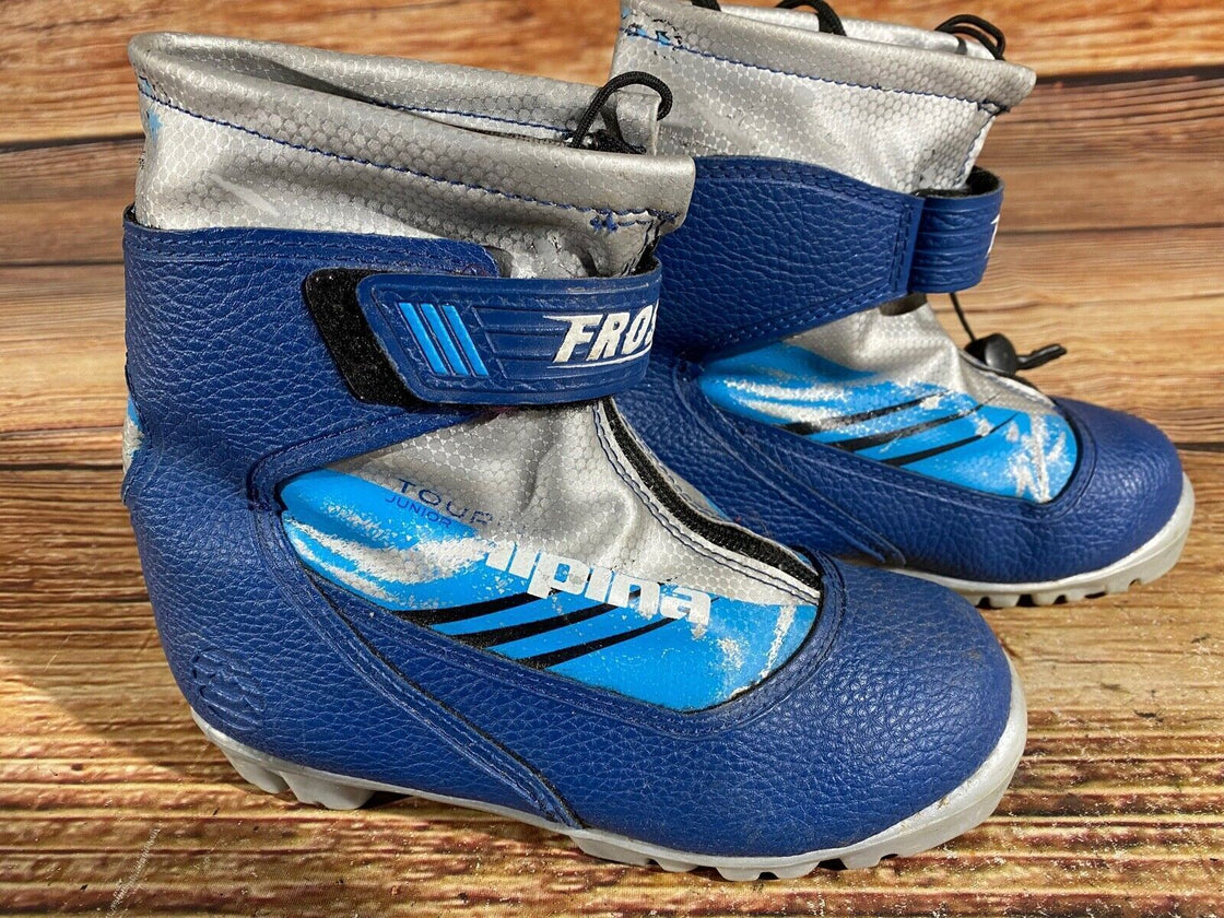 Alpina Frost Nordic Cross Country Ski Boots Kids Size EU33 US2 for NNN A-609