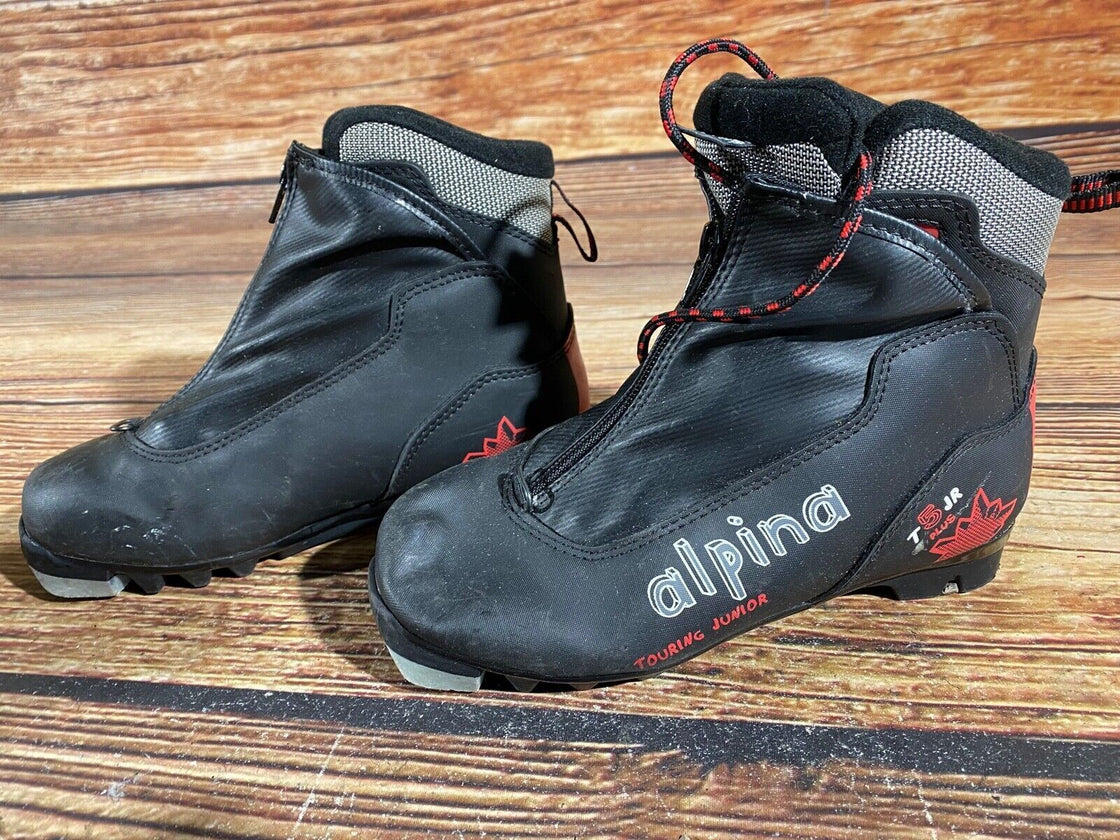 Alpina T5jr Nordic Cross Country Ski Boots Kids Size EU34 US3 for NNN A-580