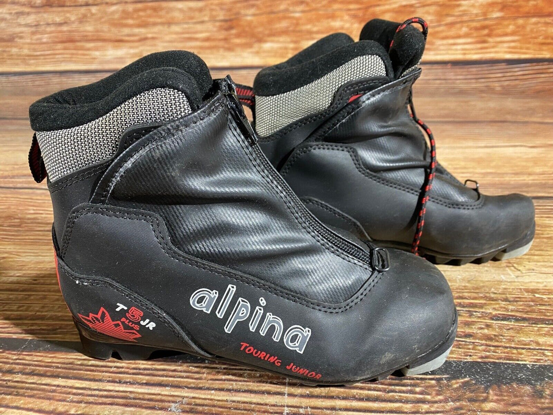 Alpina T5jr Nordic Cross Country Ski Boots Kids Size EU34 US3 for NNN A-580