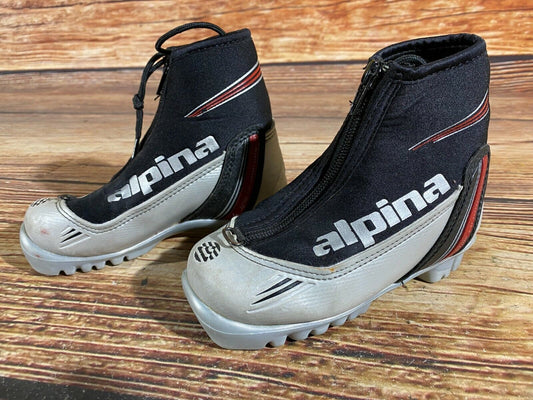 Alpina ST10jr Cross Country Ski Boots Classic NNN EU 26 US 9 Kids 180mm A-47