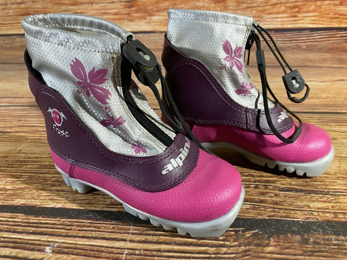 Alpina Frost Kids Nordic Cross Country Ski Boots Size EU28 US10.5 for NNN A-96