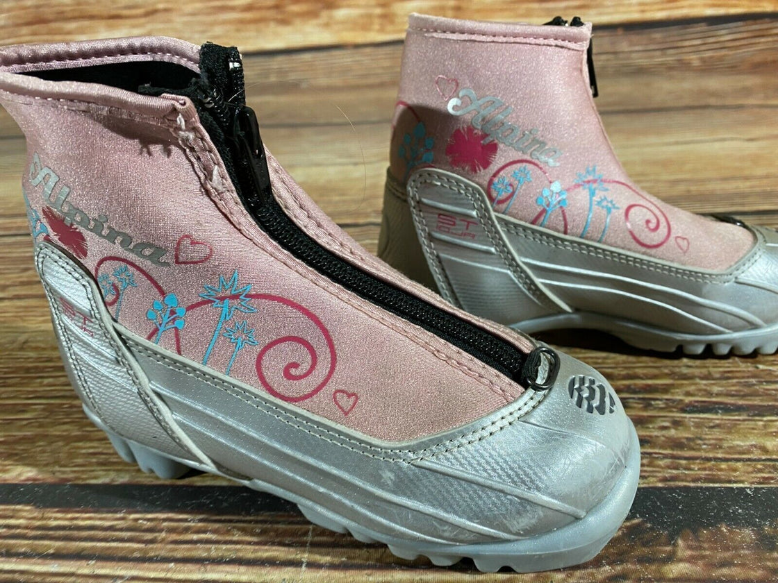 Alpina ST10jr Kids Nordic Cross Country Ski Boots Size EU29 US11 for NNN A-246