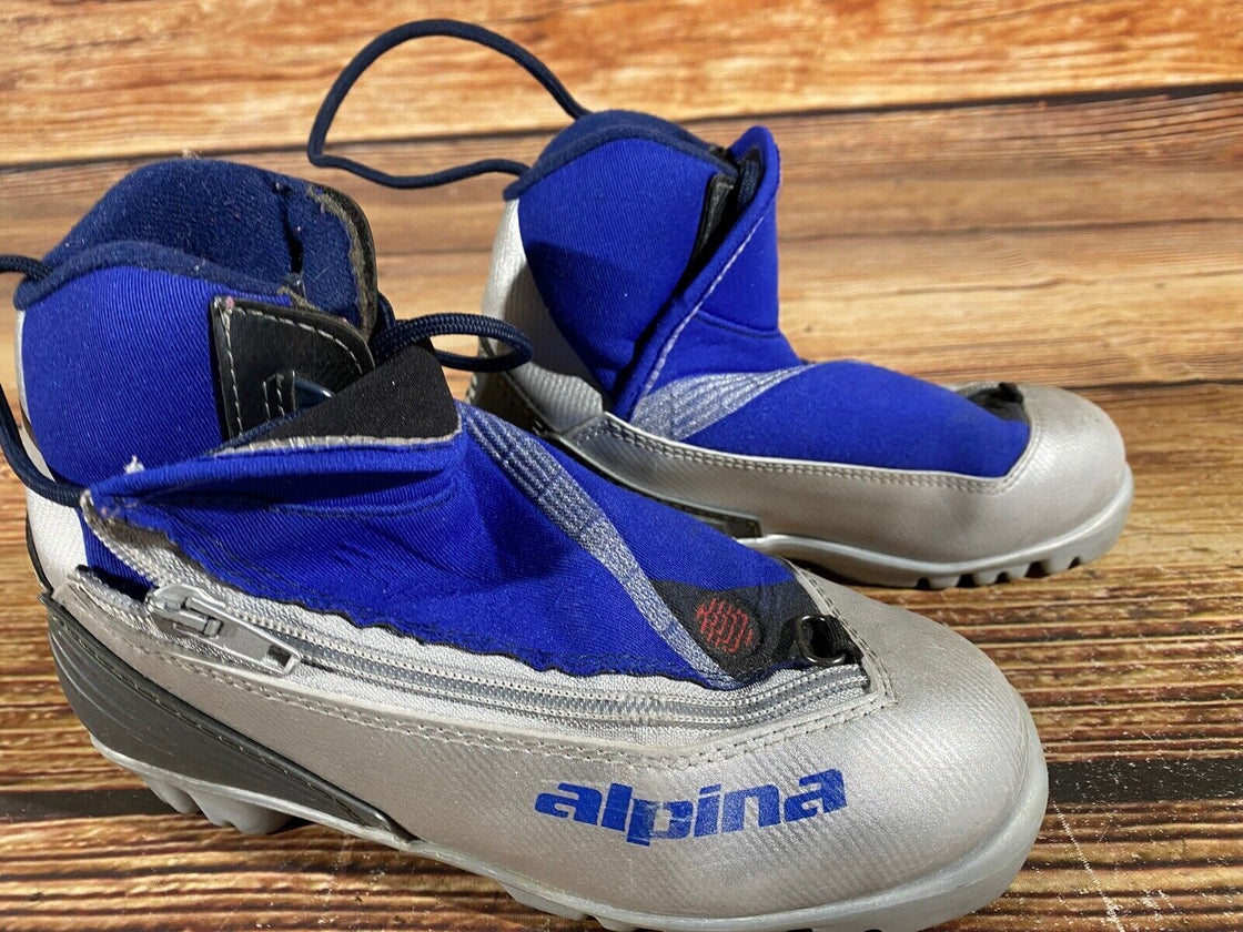 Alpina St11j Kids Nordic Cross Country Ski Boots Size EU34 US3 NNN A-647