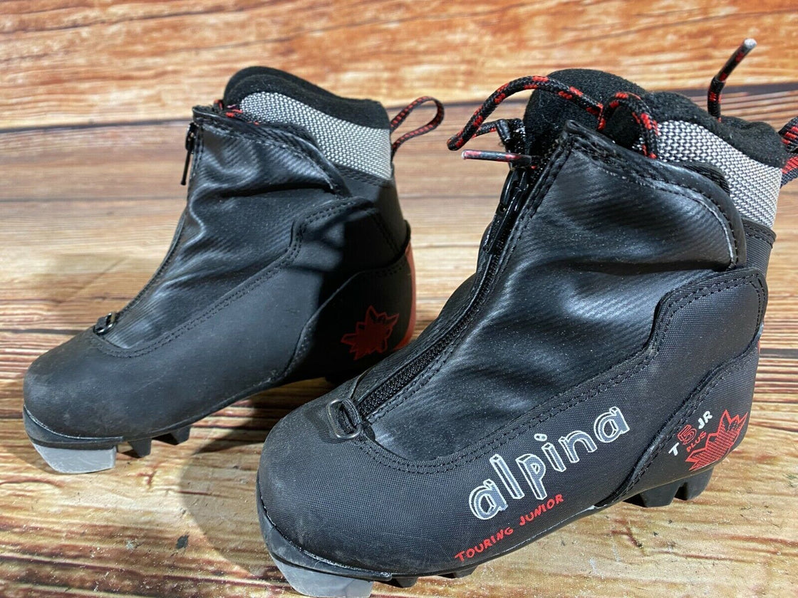 Alpina T5jr Nordic Cross Country Ski Boots Kids Size EU27 US9.5 for NNN A-453
