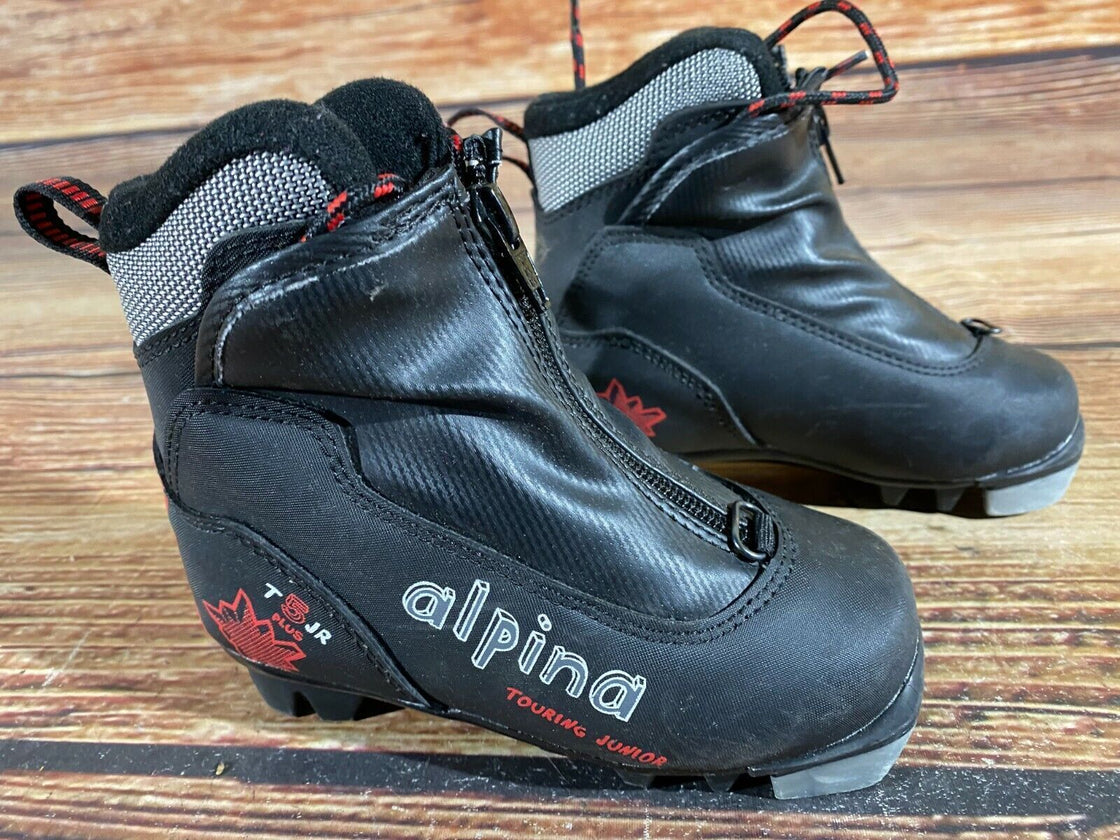 Alpina T5jr Nordic Cross Country Ski Boots Kids Size EU27 US9.5 for NNN A-453
