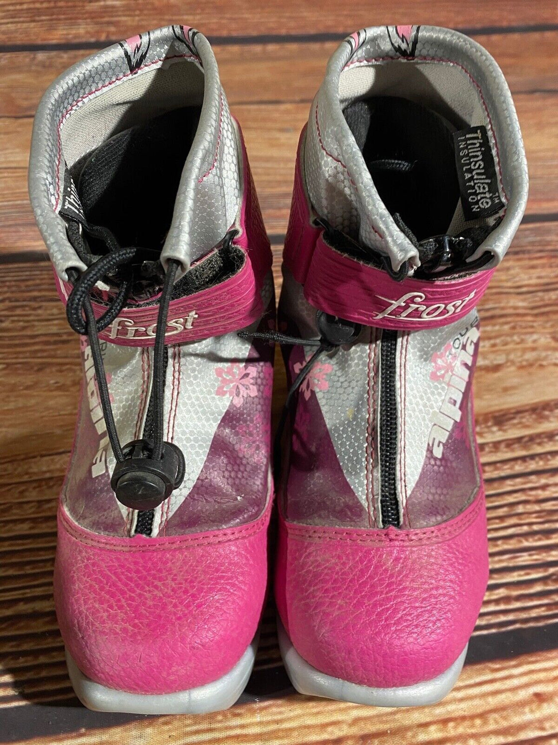 Alpina Frost Kids Nordic Cross Country Ski Boots Size EU31 U12.5 NNN A-1135