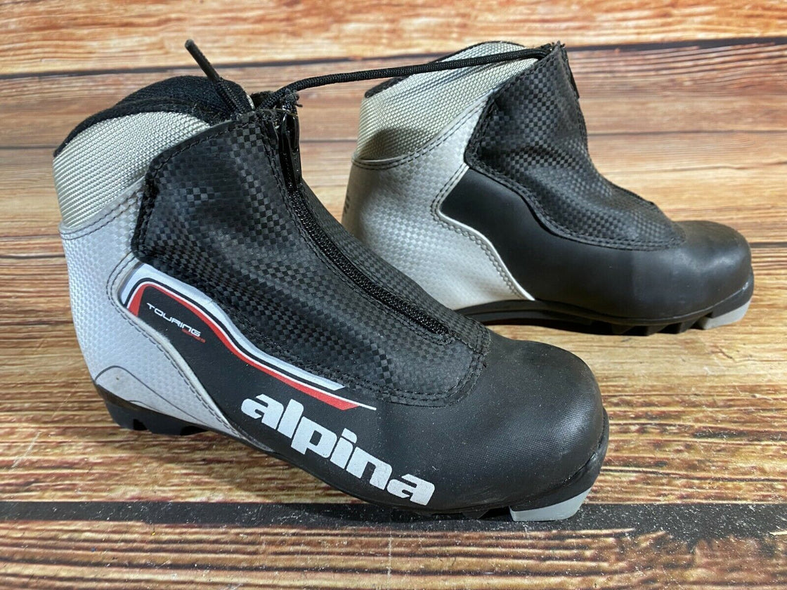 Alpina Touring Kid Nordic Cross Country Ski Boots Kids Size EU35 US3.5 NNN A-124