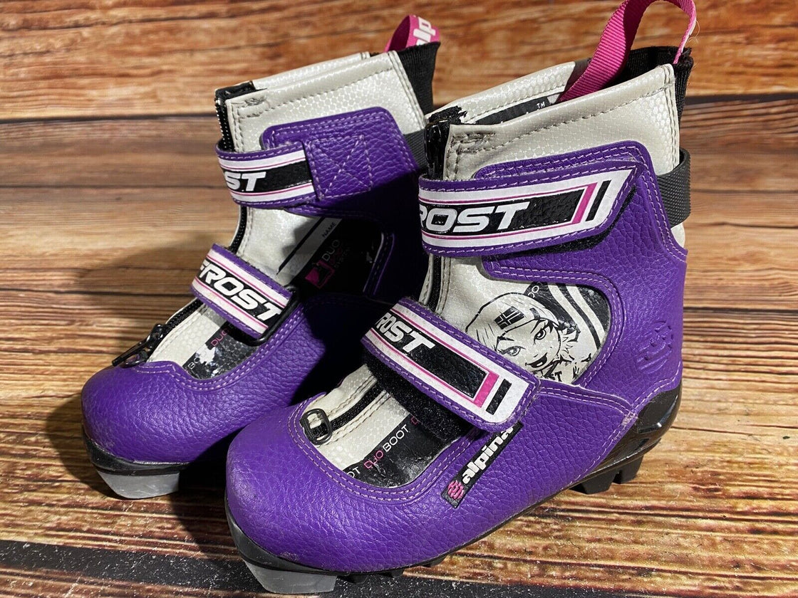 Alpina Frost Kids Nordic Cross Country Ski Boots Size EU28 US10.5 NNN A-639