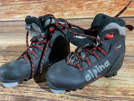 Alpina T5jr Cross Country Ski Boots Classic NNN EU 30 US 12 Kids 200mm A-159