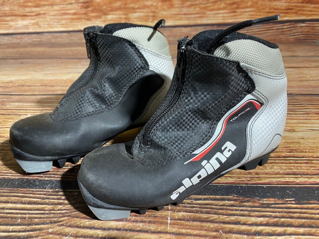 Alpina Touring Nordic Cross Country Ski Boots Kids Size EU31 US12.5 NNN A-575