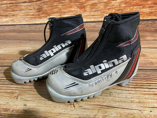 Alpina ST10jr Cross Country Ski Boots Classic NNN EU 28 US 10.5 Kids 190mm A-73