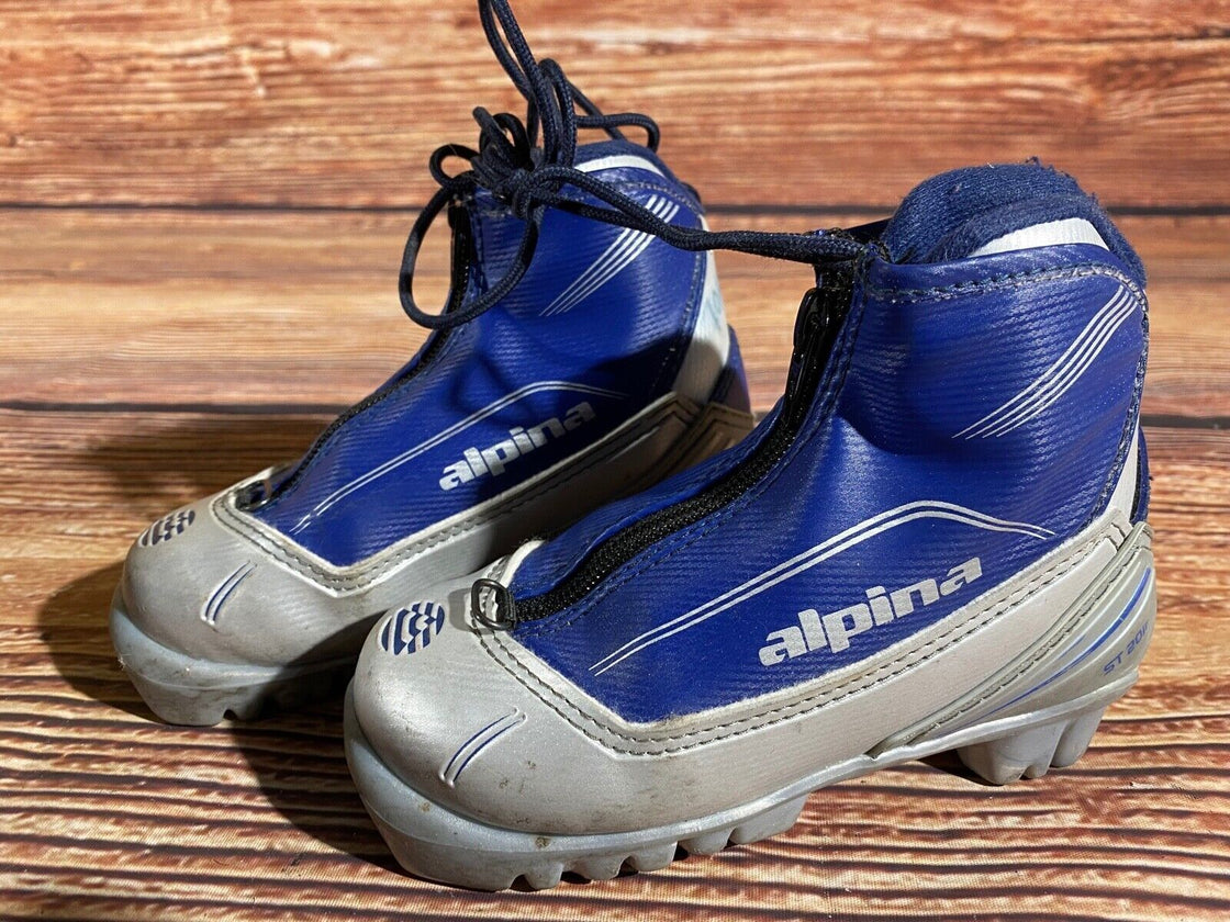 Alpina ST20 jr Kids Nordic Cross Country Ski Boots Size EU27 US9.5 NNN A-1229
