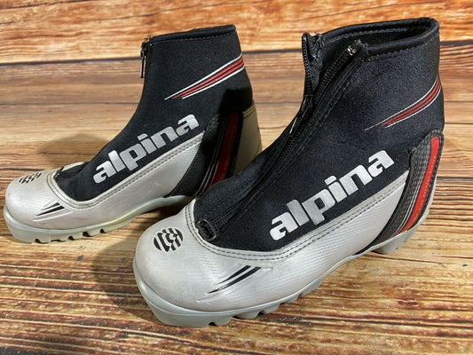 Alpina ST10jr Cross Country Ski Boots Classic NNN EU 32 US 1.5 Kids 210mm A-181