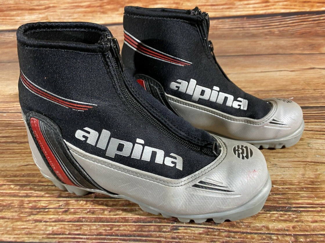Alpina ST10jr Kids Nordic Cross Country Ski Boots Size EU32 US1.5 for NNN A-181
