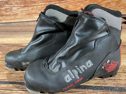 Alpina T5jr Cross Country Ski Boots Classic NNN EU 35 US 3.5 Kids 230mm A-885