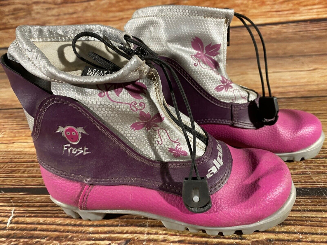 Alpina Frost Kids Nordic Cross Country Ski Boots Size EU34 US3 NNN A-963