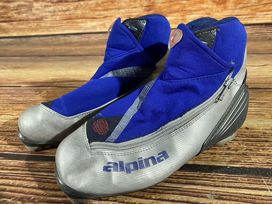 Alpina SP15 Nordic Cross Country Ski Boots Kids Size EU37 US5 for NNN A-542