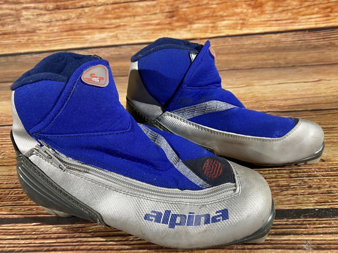 Alpina SP15 Nordic Cross Country Ski Boots Kids Size EU37 US5 for NNN A-542
