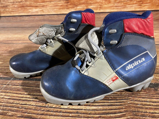 Alpina TR10 Cross Country Ski Boots Classic NNN EU 33 US 2 Kids 210mm A-985