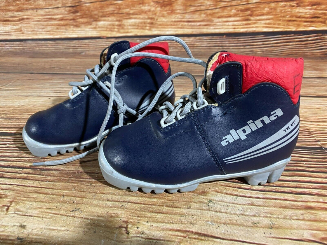 Alpina TR8jr Kids Nordic Cross Country Ski Boots Size EU28 US10.5 for NNN A-51
