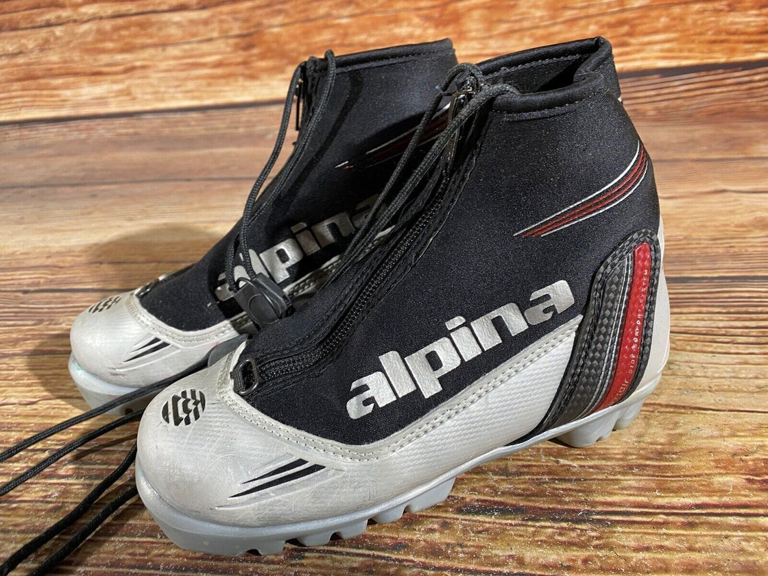 Alpina ST10jr  Kids Nordic Cross Country Ski Boots Size EU32 US1.5 NNN A-1023