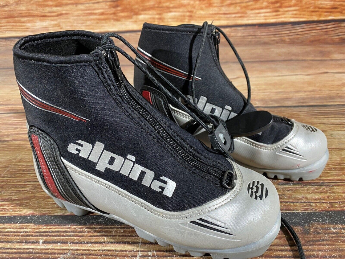 Alpina ST10jr  Kids Nordic Cross Country Ski Boots Size EU32 US1.5 NNN A-1023