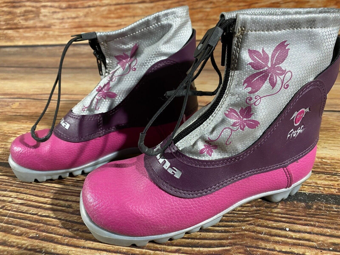 Alpina Frost Kids Nordic Cross Country Ski Boots Size EU34 US3 NNN A-797