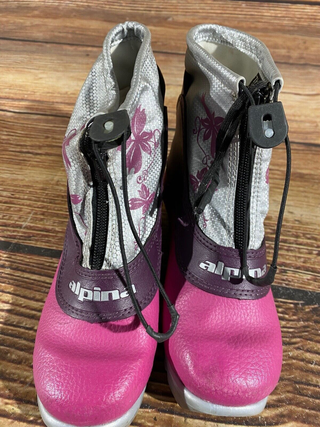 Alpina Frost Kids Nordic Cross Country Ski Boots Size EU34 US3 NNN A-797