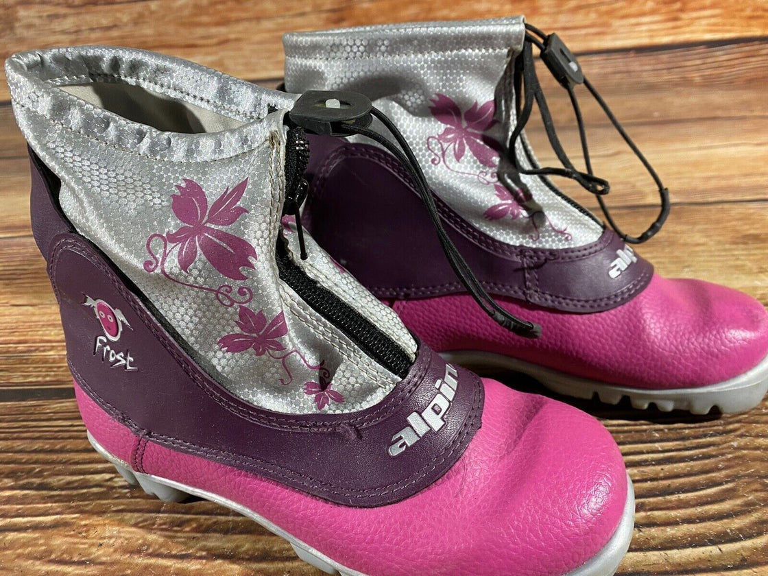 Alpina Frost Kids Nordic Cross Country Ski Boots Size EU34 US3 NNN A-797