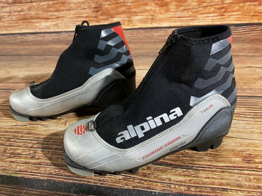 Alpina T10jr Cross Country Ski Boots Classic NNN EU 33 US 2 Kids 215mm A-505