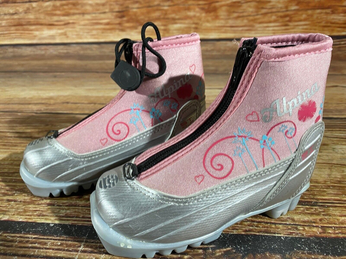 Alpina ST10jr Kids Nordic Cross Country Ski Boots Size EU25 US8.5 NNN A-941