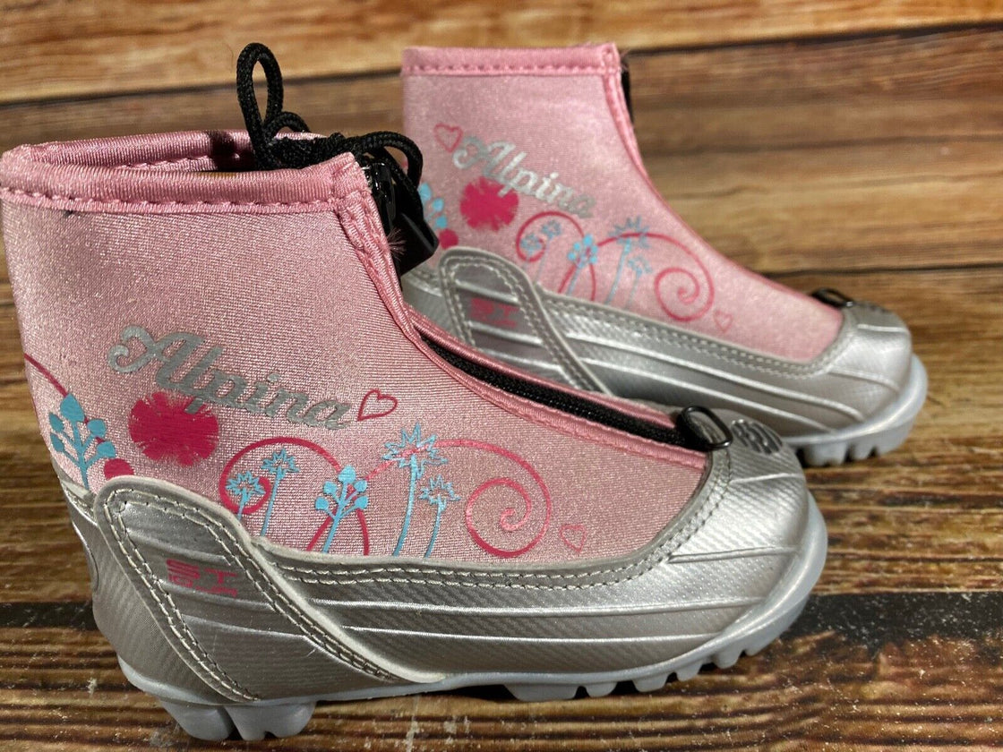 Alpina ST10jr Kids Nordic Cross Country Ski Boots Size EU25 US8.5 NNN A-941