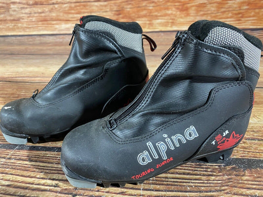 Alpina T5jr Cross Country Ski Boots Classic NNN EU 32 US 1.5 Kids 205mm A-949