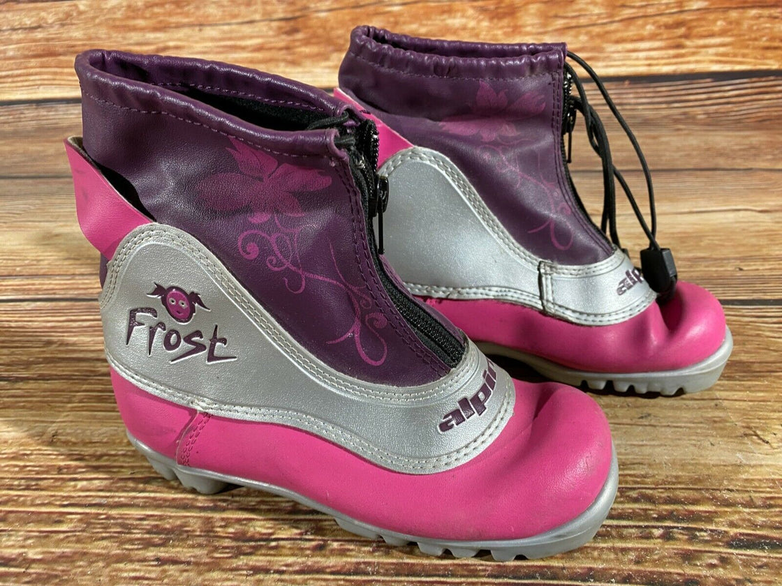 Alpina Frost Kids Nordic Cross Country Ski Boots Size EU32 US1.5 for NNN A-18