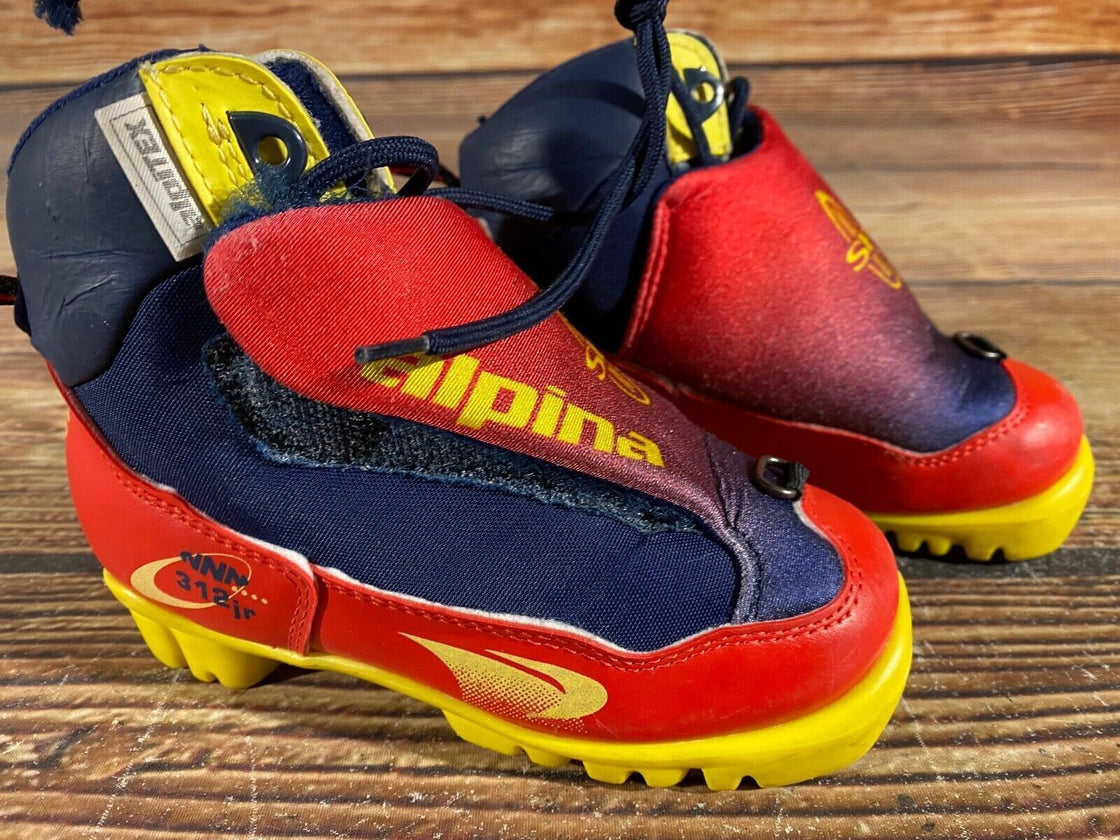 Alpina 312jr Kids Nordic Cross Country Ski Boots Size EU28 US10.5 NNN A-1012