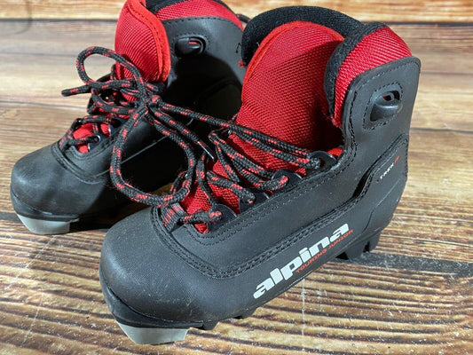 Alpina Trek Cross Country Ski Boots Classic NNN EU 28 US 10.5 Kids 185mm A-986
