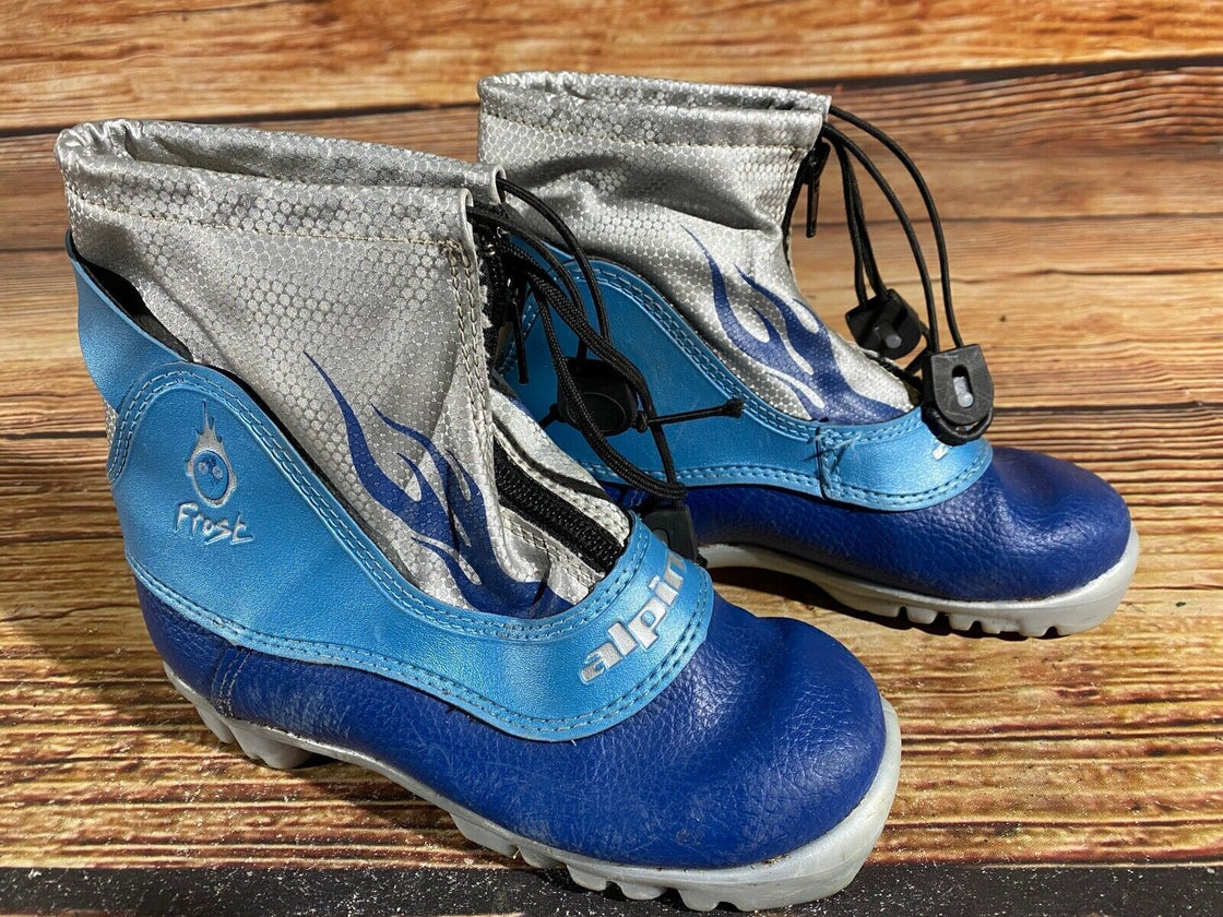 Alpina Frost Kids Nordic Cross Country Ski Boots Size EU31 US12.5 NNN A-764