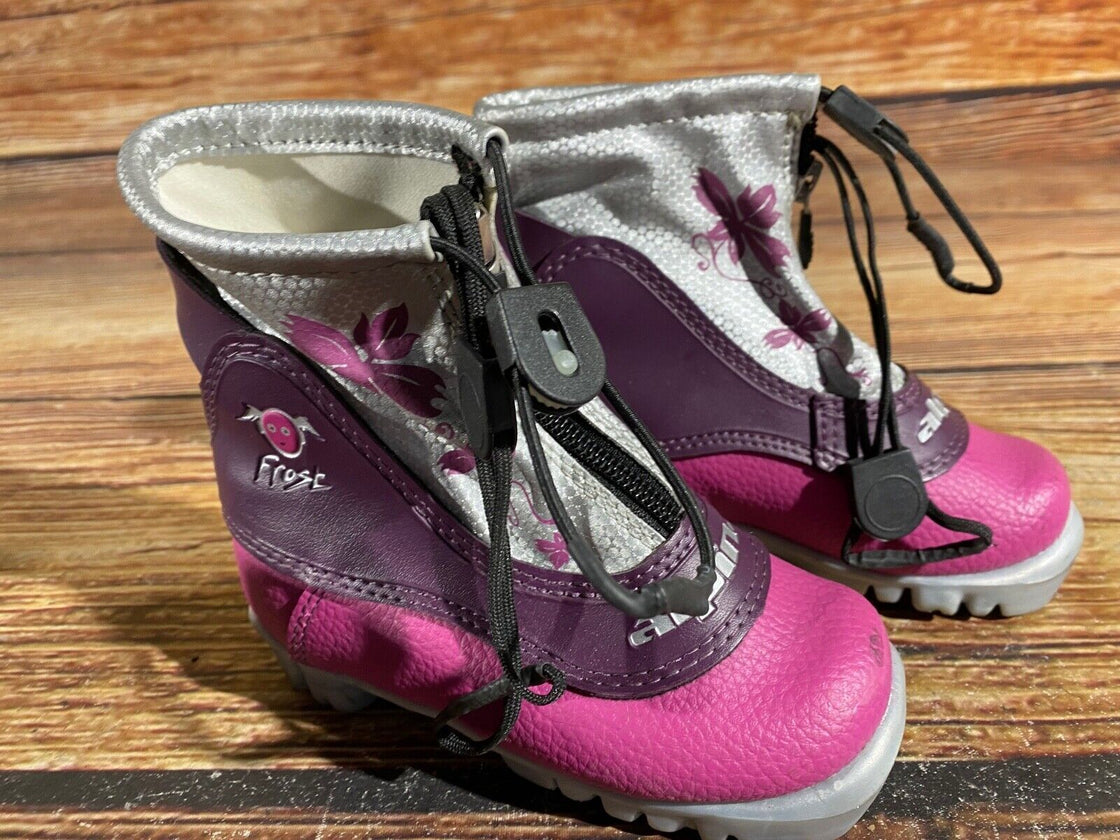 Alpina Frost Kids Nordic Cross Country Ski Boots Size EU25 US8.5 NNN A-787