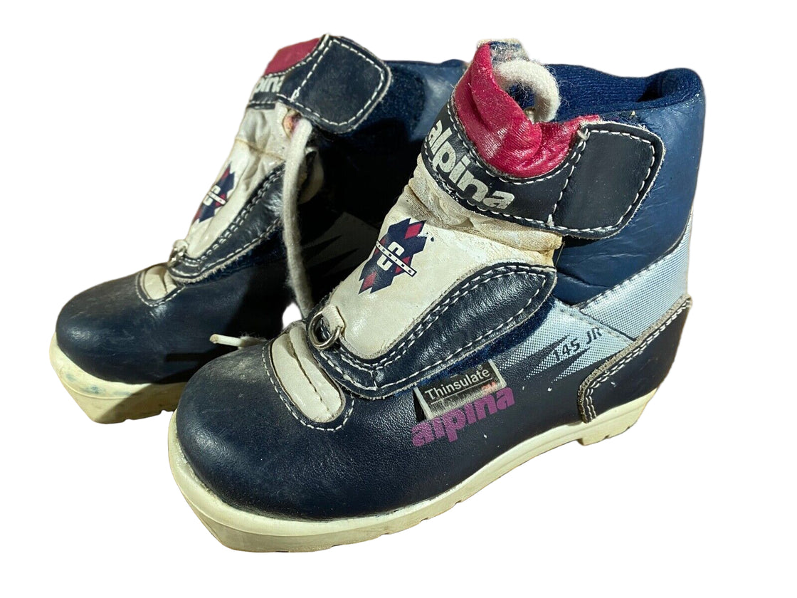 Alpina 145 Kids Nordic Cross Country Ski Boots Size EU26 US9 NNN A-982