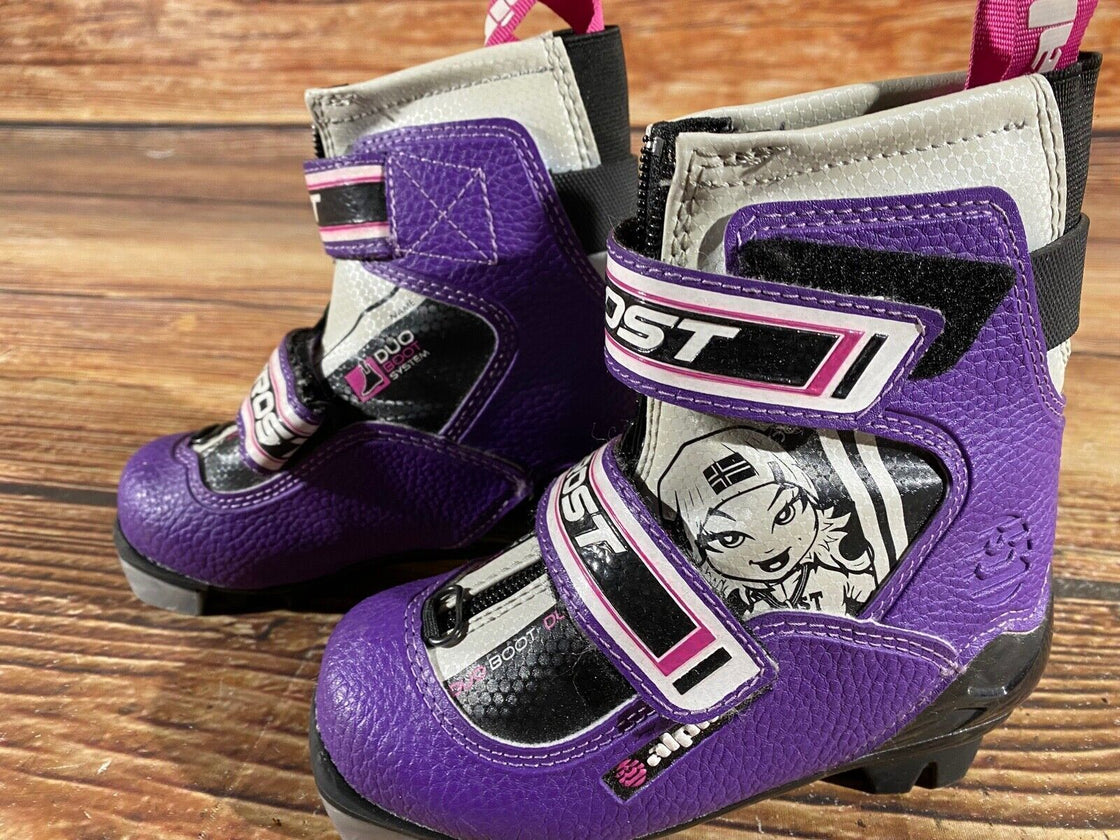 Alpina Frost Kids Nordic Cross Country Ski Boots Size EU26 US9 NNN A-819