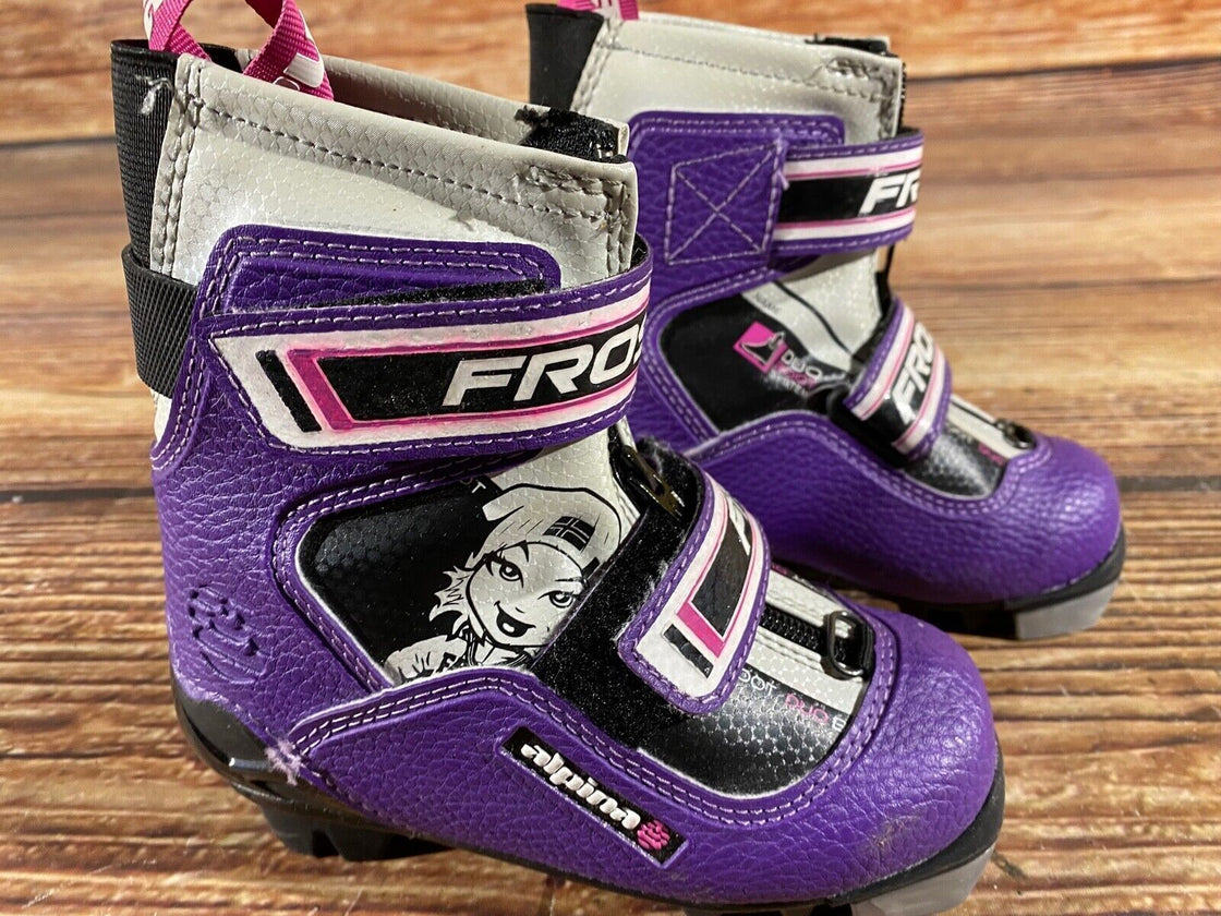 Alpina Frost Kids Nordic Cross Country Ski Boots Size EU26 US9 NNN A-819