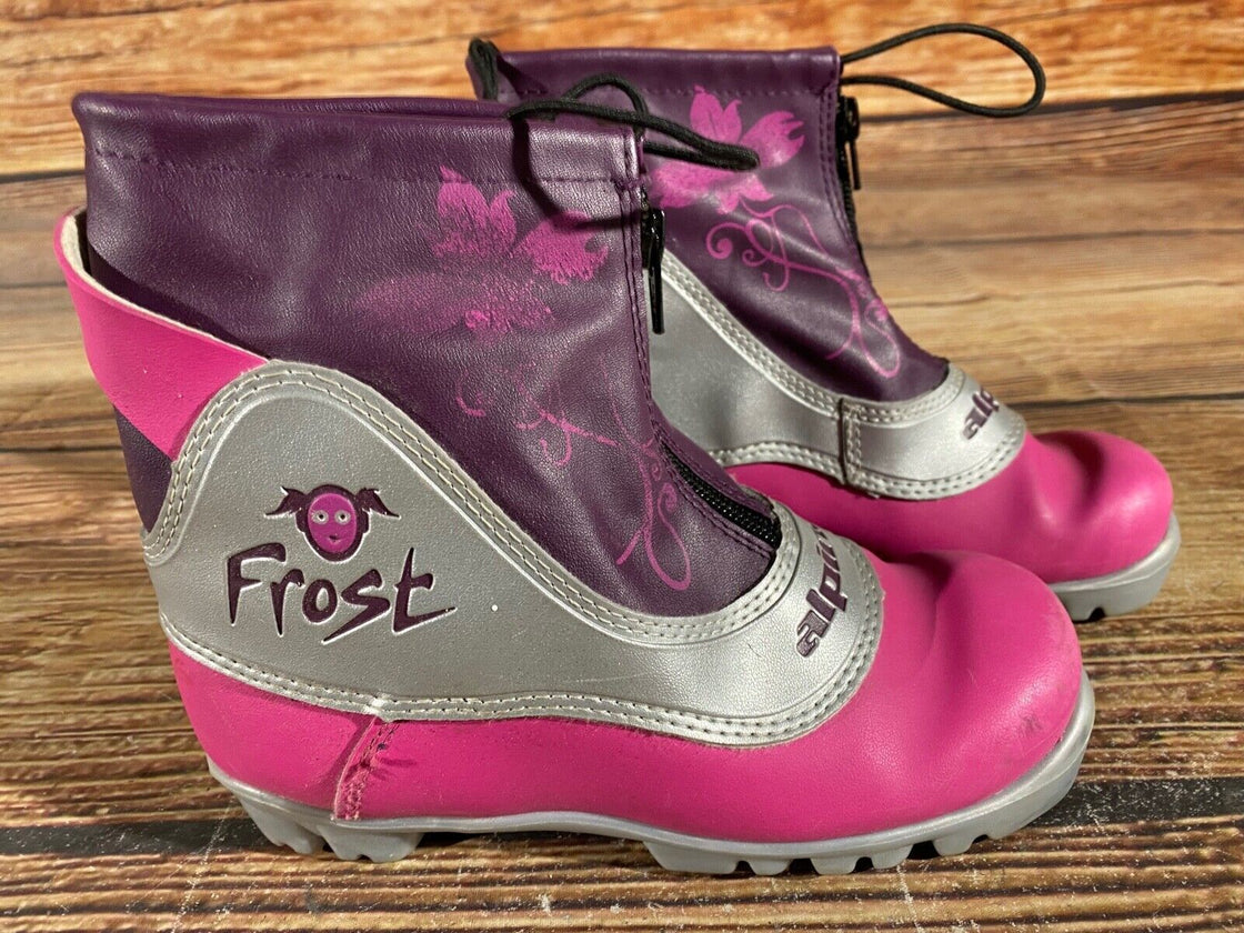 Alpina Frost Kids Nordic Cross Country Ski Boots Size EU34 US3 NNN A-991