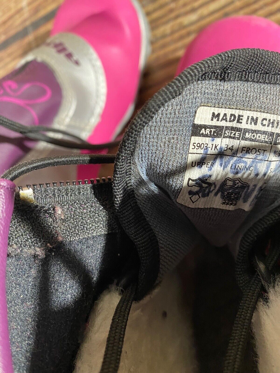 Alpina Frost Kids Nordic Cross Country Ski Boots Size EU34 US3 NNN A-991