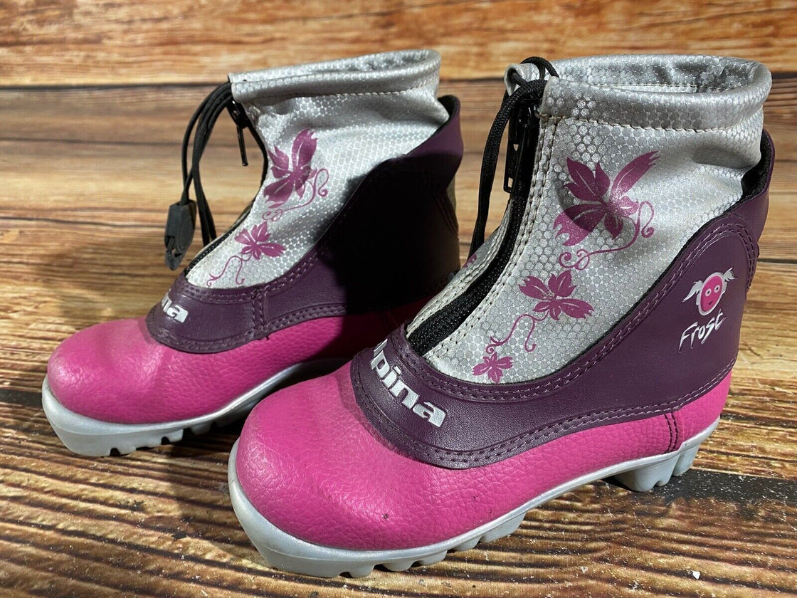 Alpina Frost Kids Nordic Cross Country Ski Boots Size EU29 US11 NNN A-798